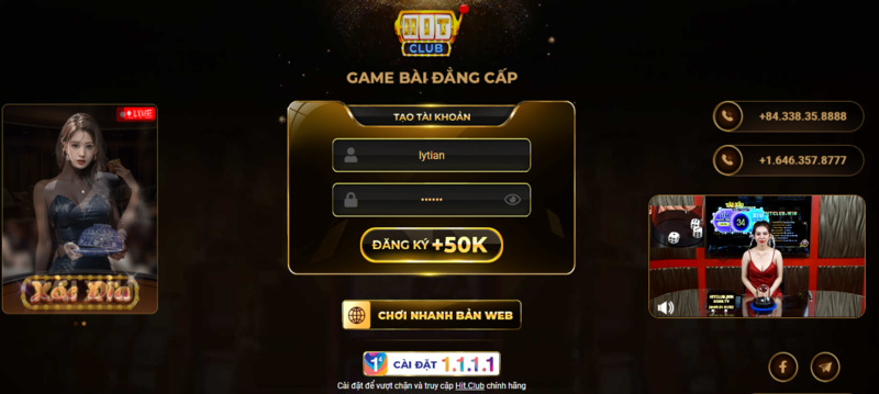 Quá trình đăng ký Hitclub có tốn phí không?