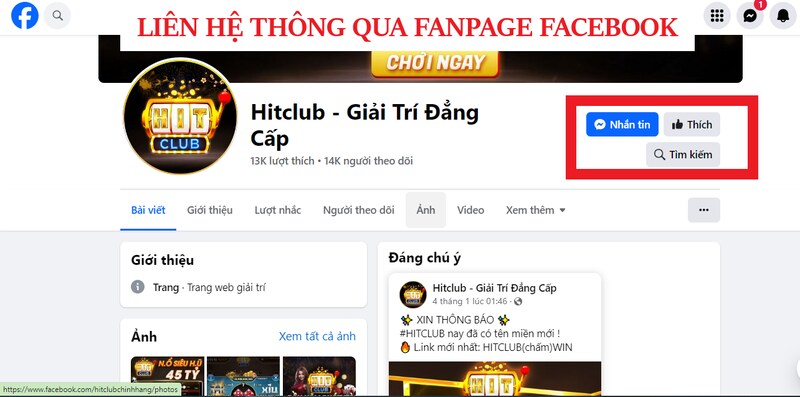 Trường hợp cần sử dụng đến liên hệ Hitclub
