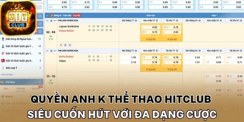 Quyền anh K thể thao Hitclub siêu cuốn hút với đa dạng cược